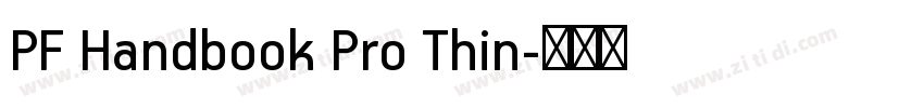 PF Handbook Pro Thin字体转换